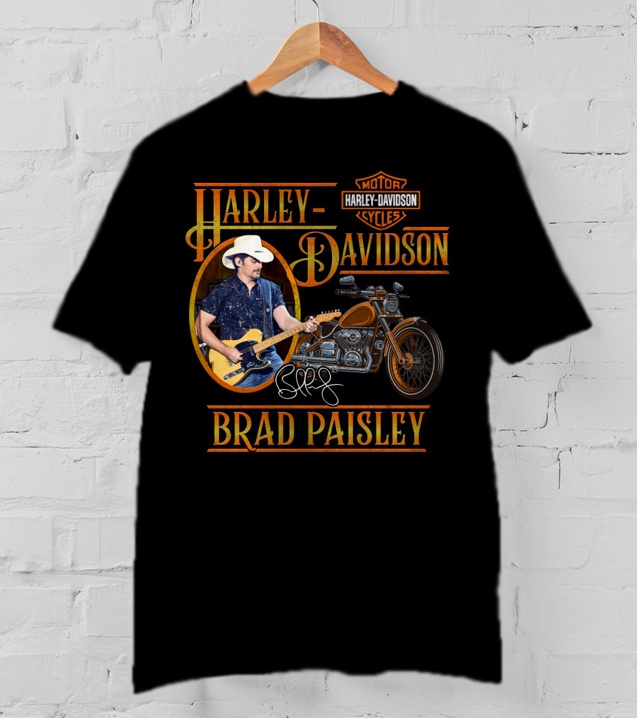 Brad Paisley Harley Davidson Motor Cycles T-Shirt