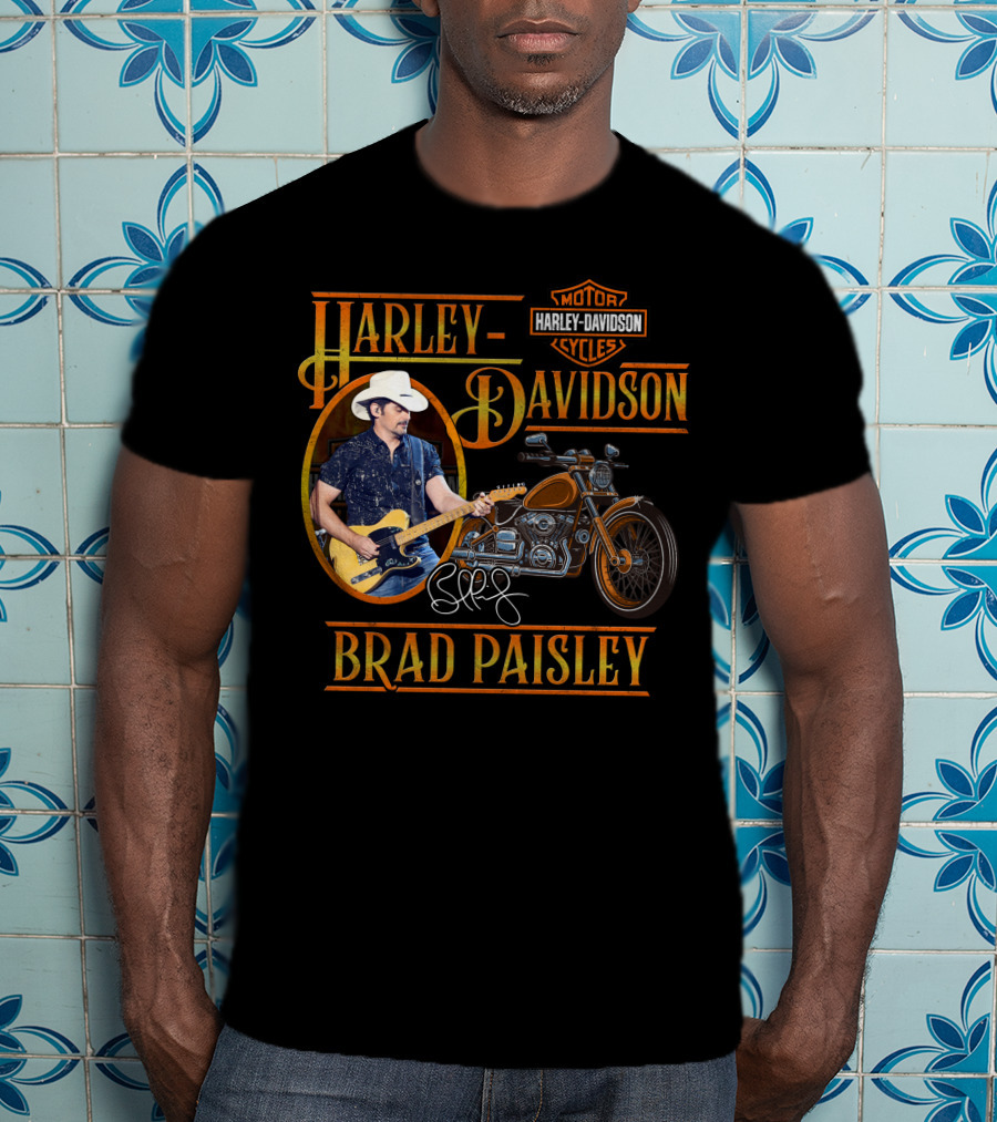 Brad Paisley Harley Davidson Motor Cycles T-Shirt