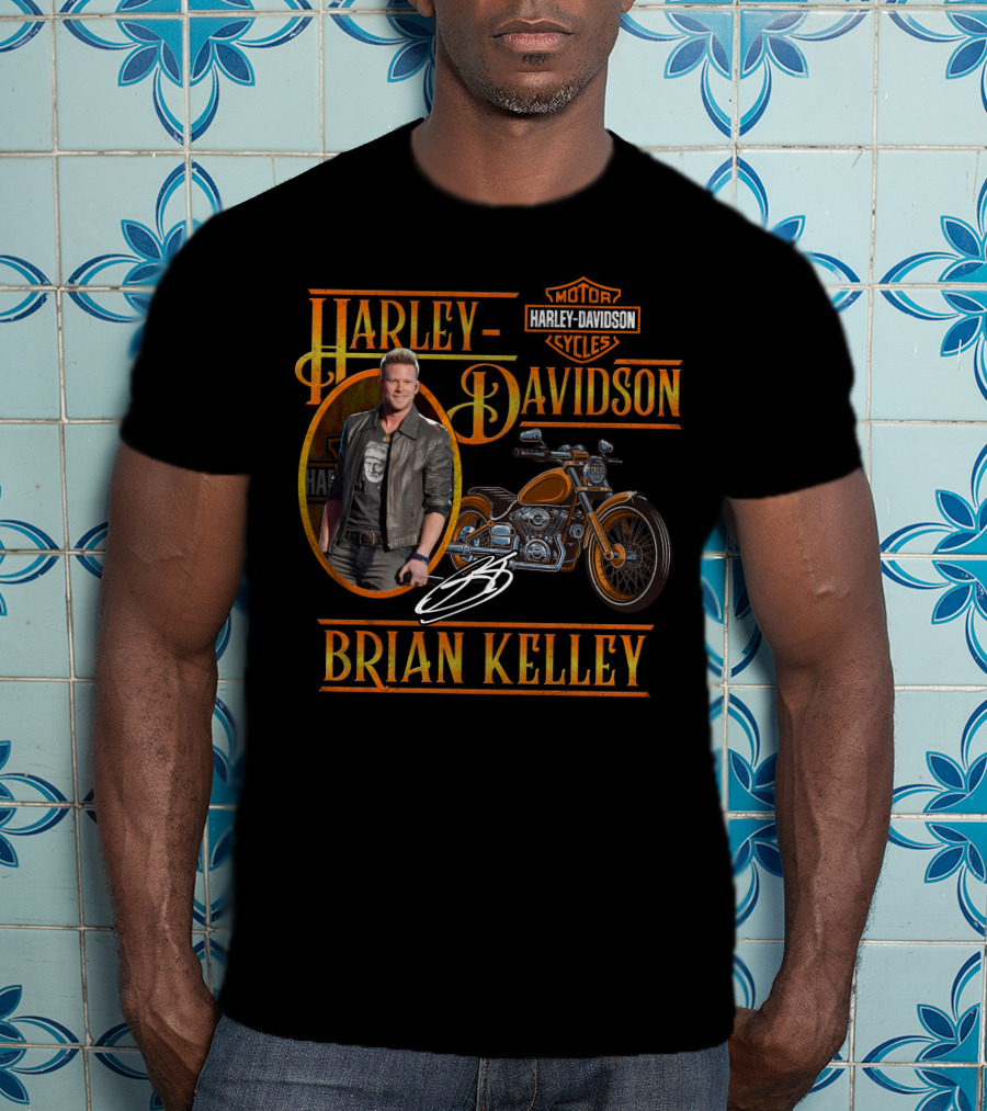 Brian Kelley Harley Davidson Motor Cycles T-Shirt