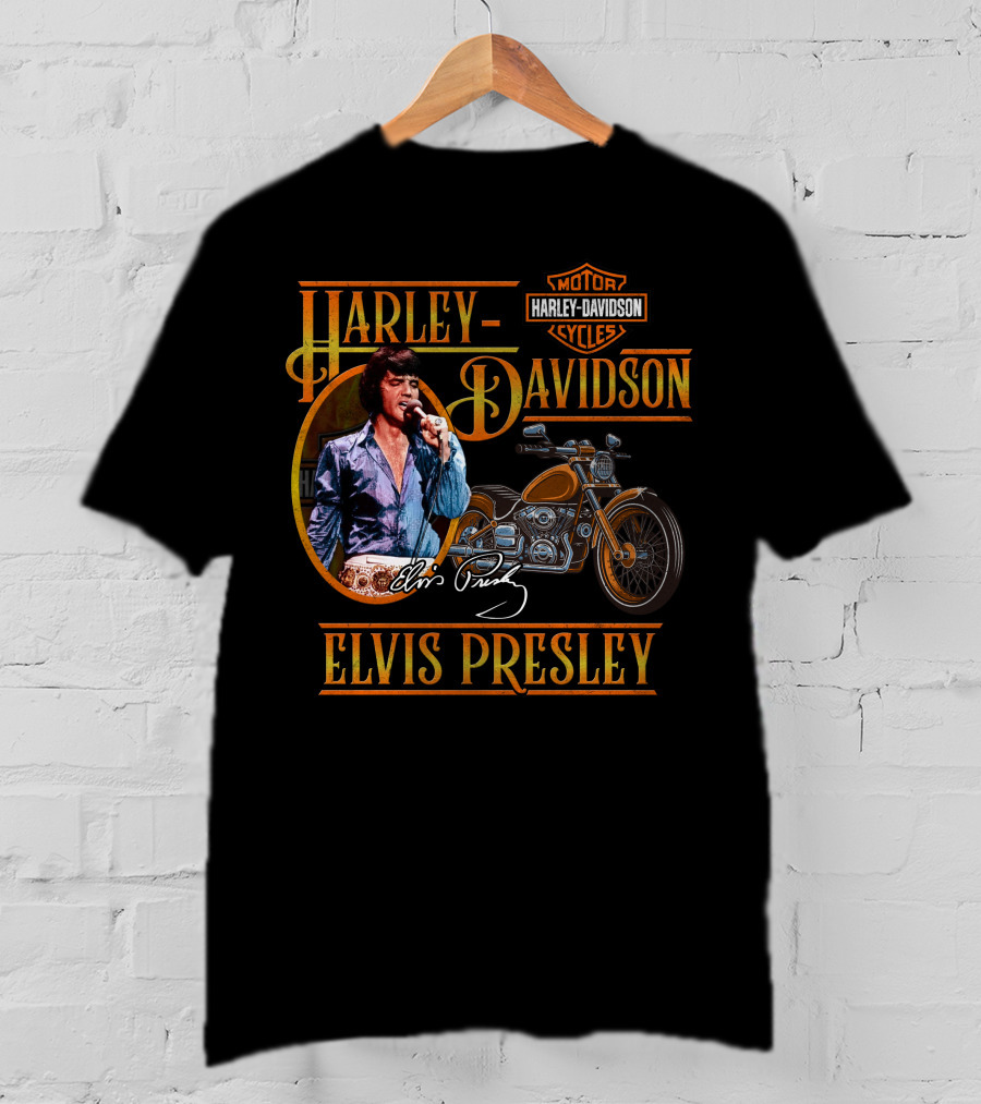 Harley Davidson Elvis Presley Motor Cycles T-Shirt