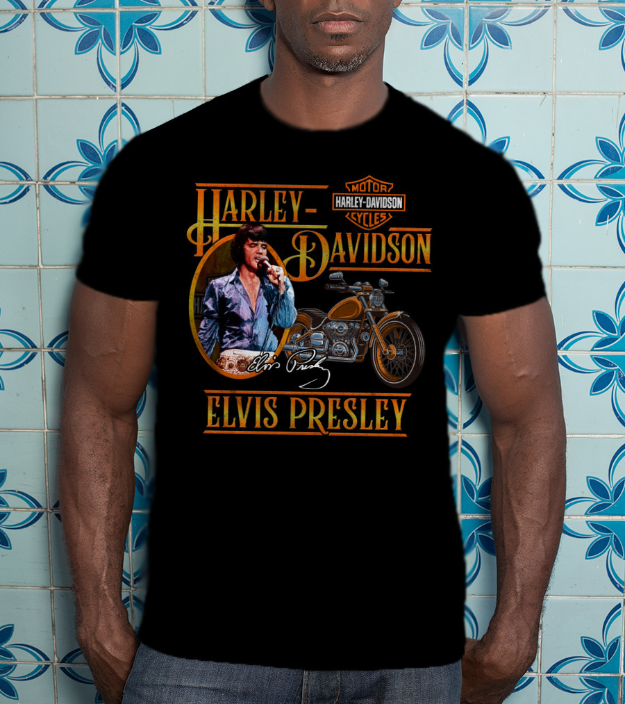 Harley Davidson Elvis Presley Motor Cycles T-Shirt