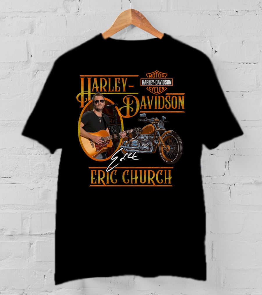 Eric Church Harley Davidson Motor Cycles T-Shirt