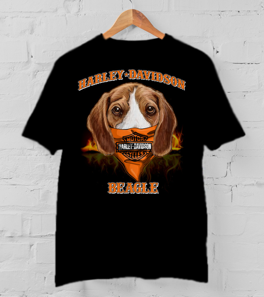 Harley Davidson Motorcycles Beagle T-Shirt