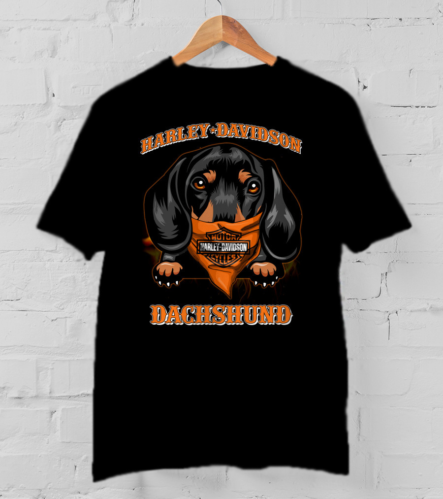 Harley Davidson Dachshund Motorcycles T-Shirt