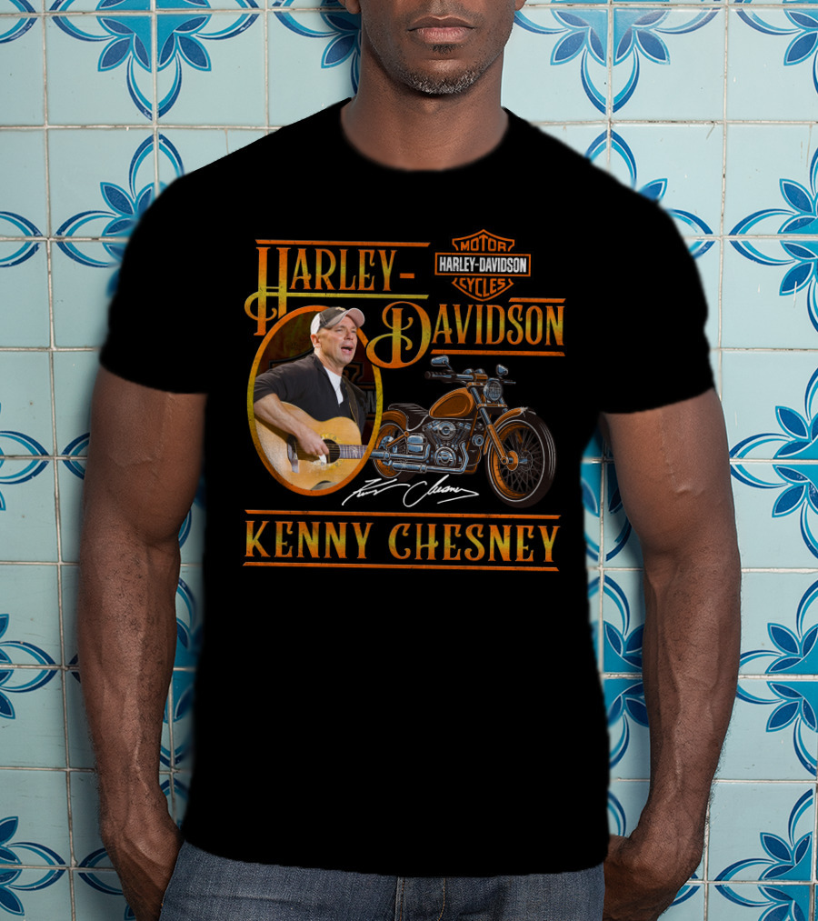 Kenny Chesney Harley Davidson Motor Cycles T-Shirt