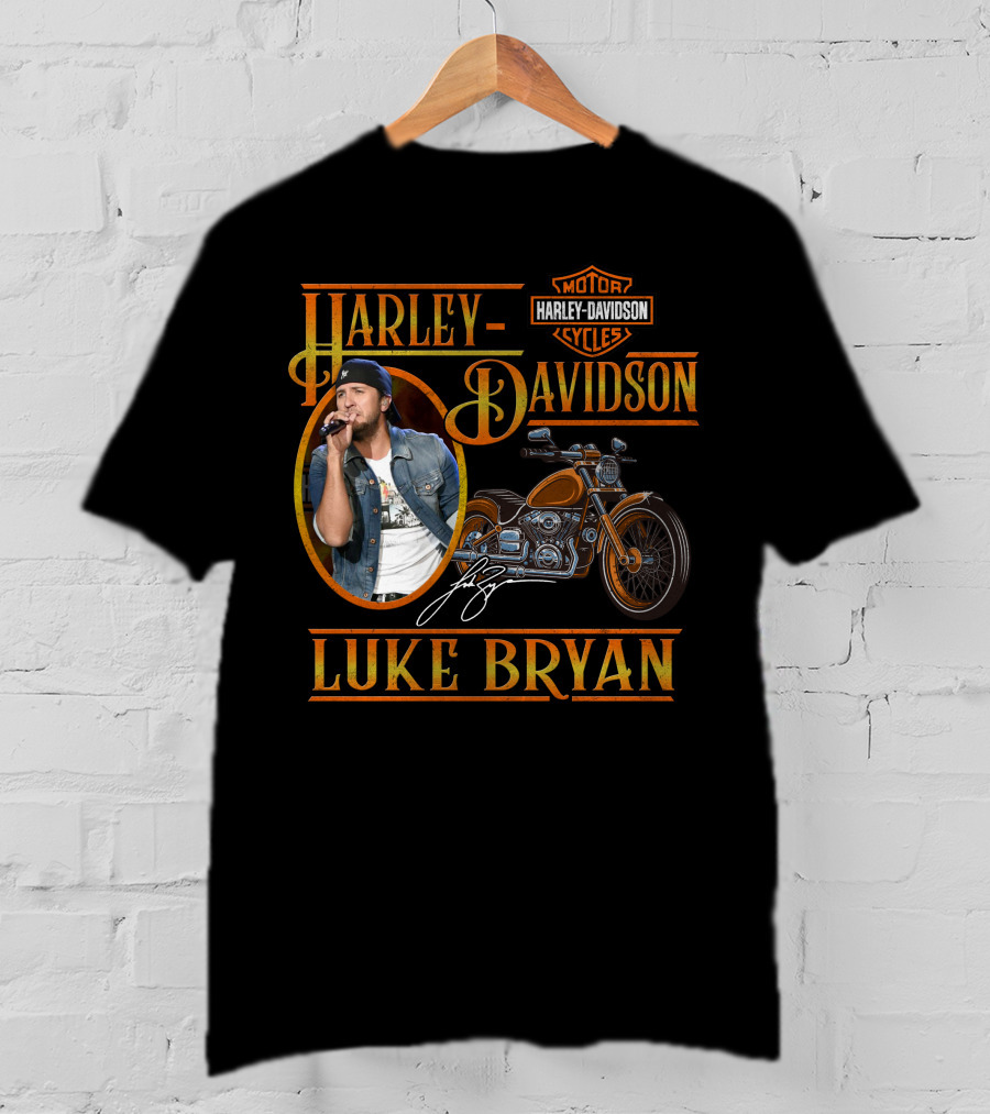 Luke Bryan Harley Davidson Motor Cycles T-Shirt