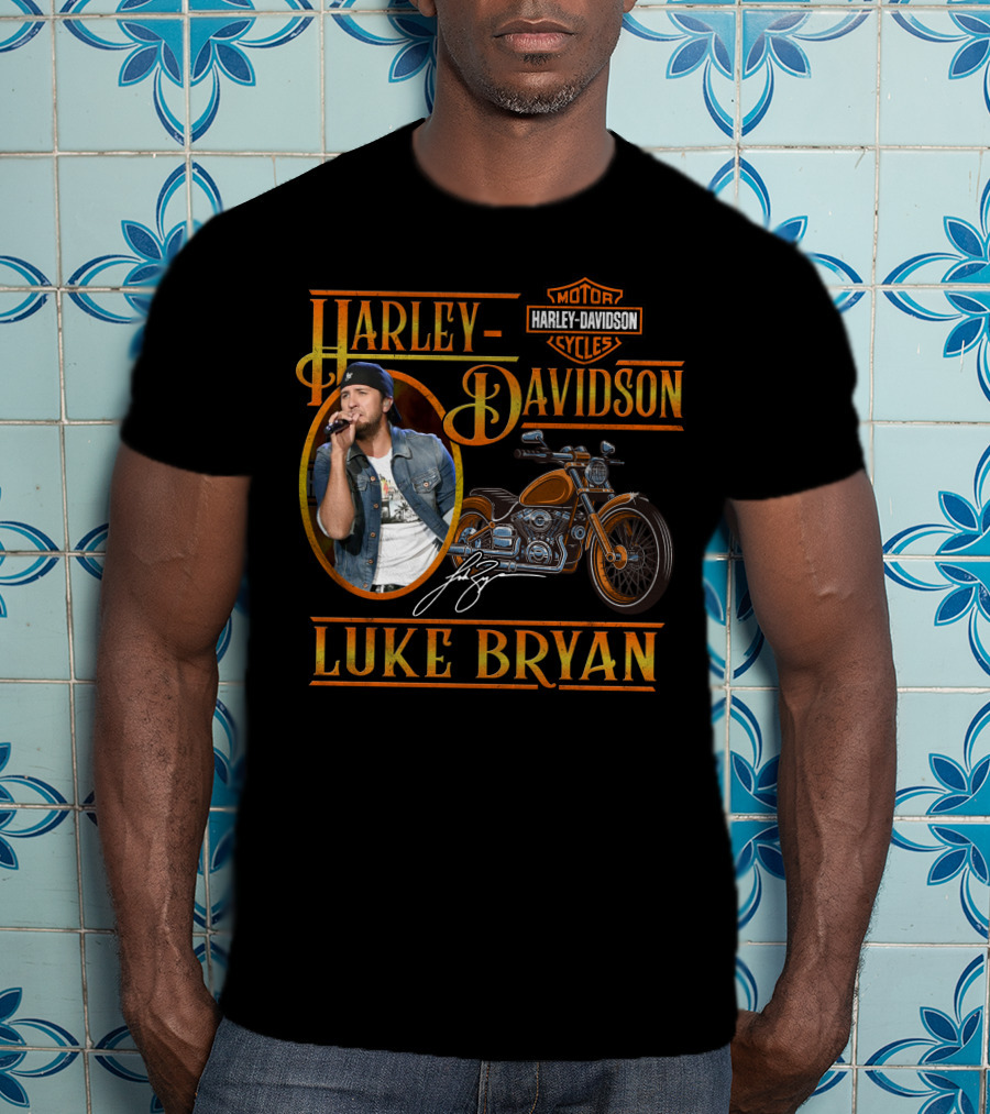 Luke Bryan Harley Davidson Motor Cycles T-Shirt