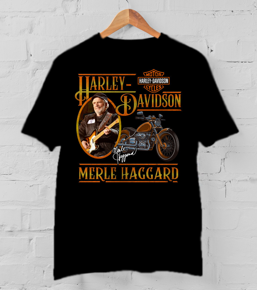Harley Davidson Motor Cycles Merle Haggard T-Shirt
