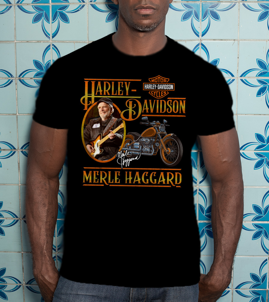 Harley Davidson Motor Cycles Merle Haggard T-Shirt