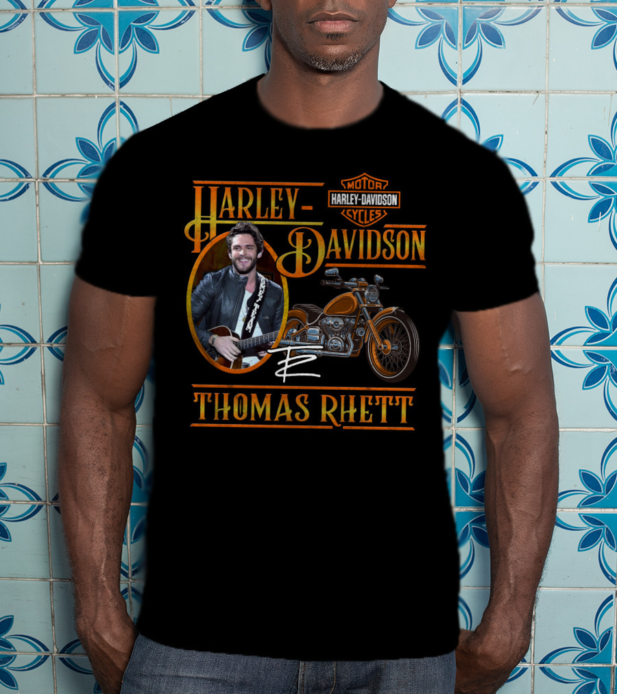 Thomas Rhett Harley Davidson Motor Cycles T-Shirt