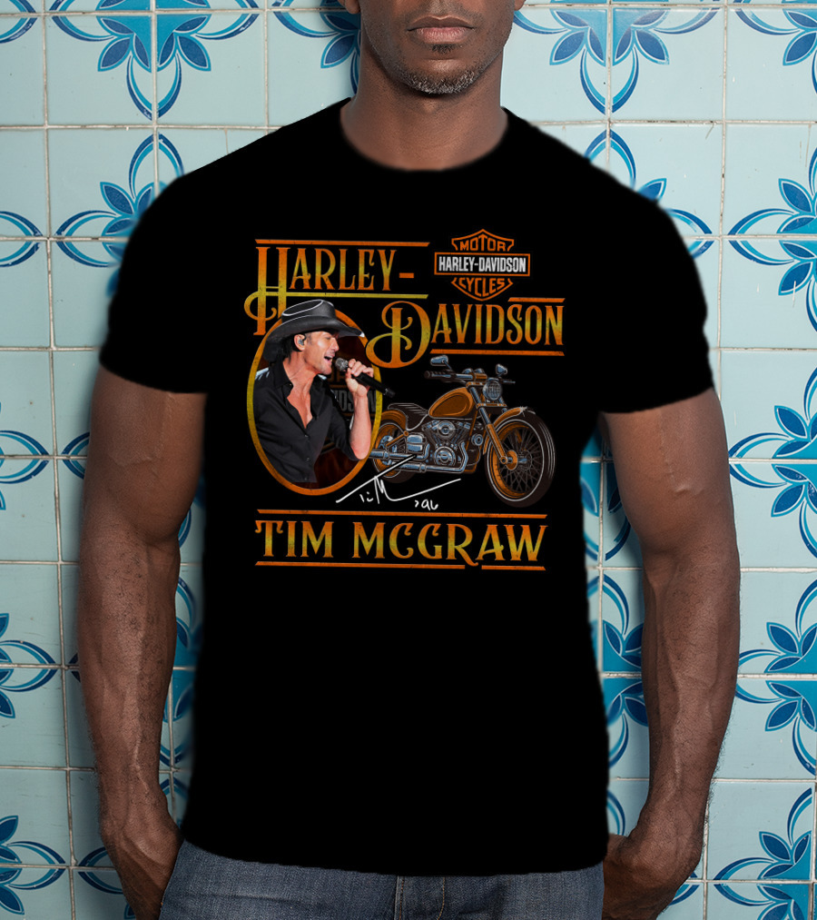 Harley Davidson Tim Mcgraw Motor Cycles T-Shirt