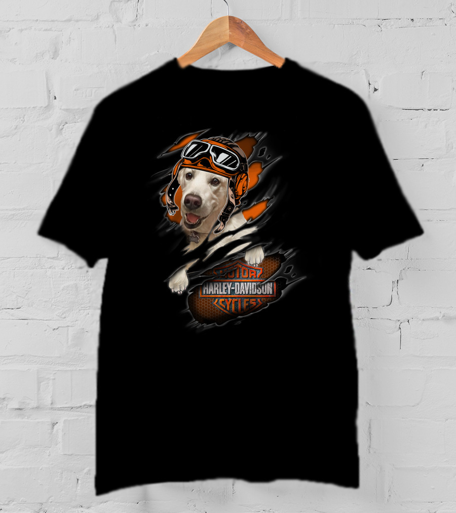 Labrador Retriever Harley Davidson Motor Cycles T-Shirt