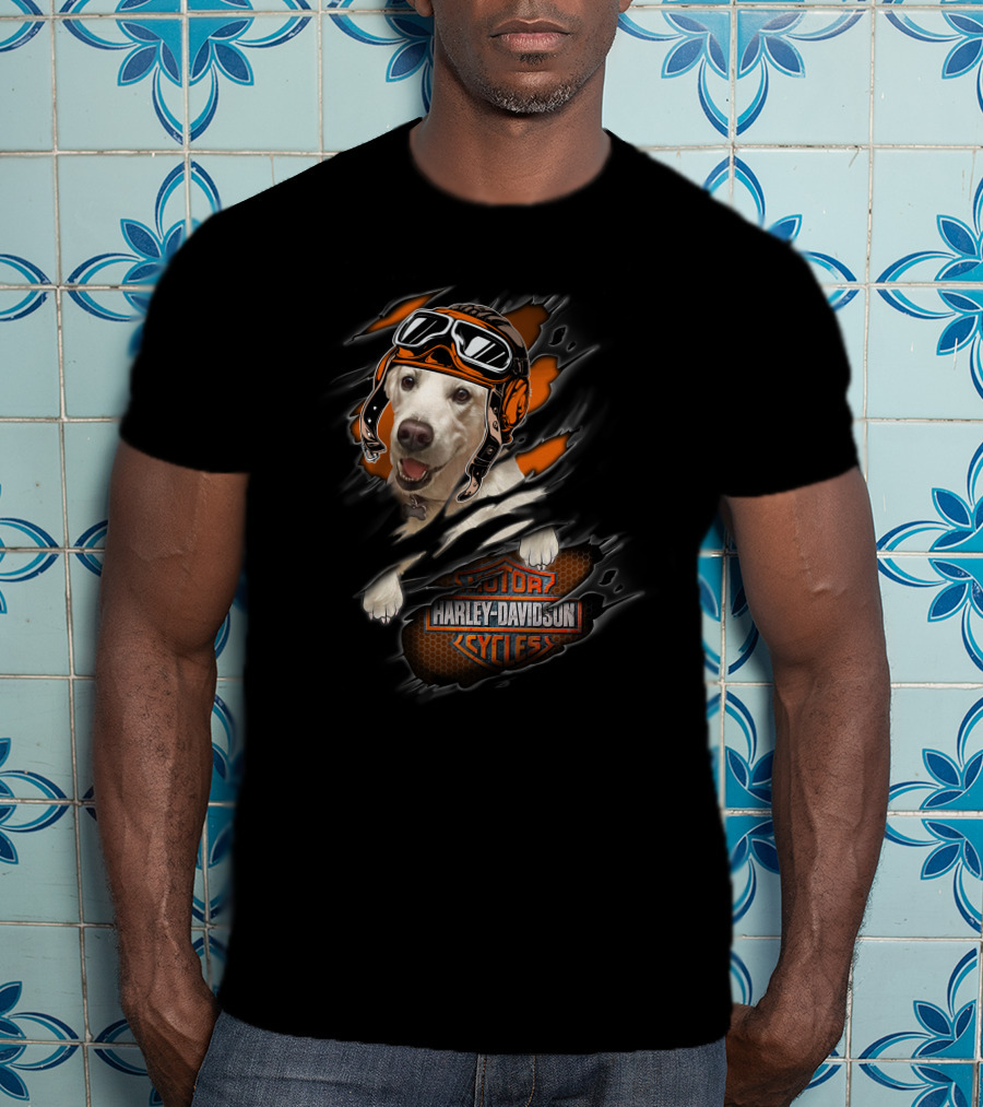 Labrador Retriever Harley Davidson Motor Cycles T-Shirt