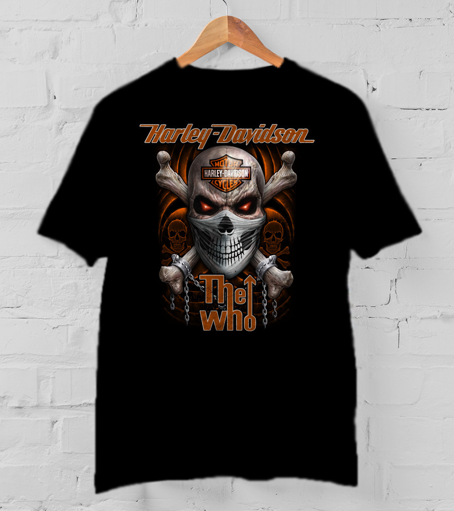 Harley Davidson Skull Crossbones The Who Motorcycles T-Shirt