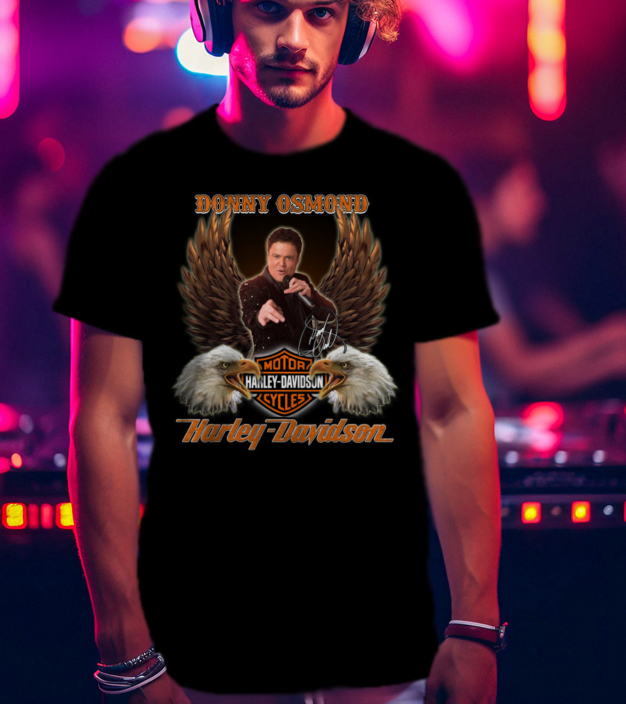 Donny Osmond Harley Davidson Motorcycles Eagles T-Shirt