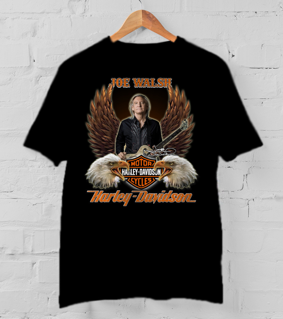 Joe Walsh Harley Davidson Motor Cycles Eagles Guitar T-Shirt