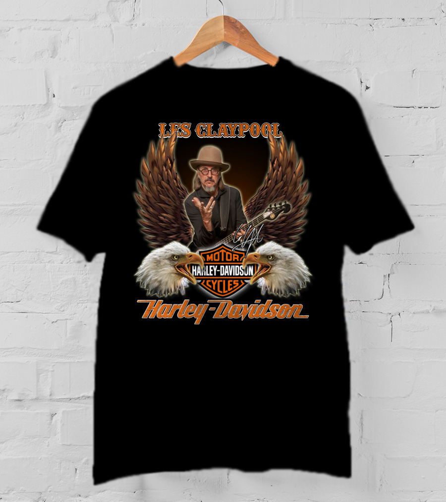 Les Claypool Harley Davidson Motorcycles Eagles T-Shirt