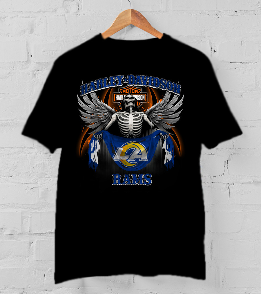 Harley Davidson Motor Los Angeles Rams T-Shirt