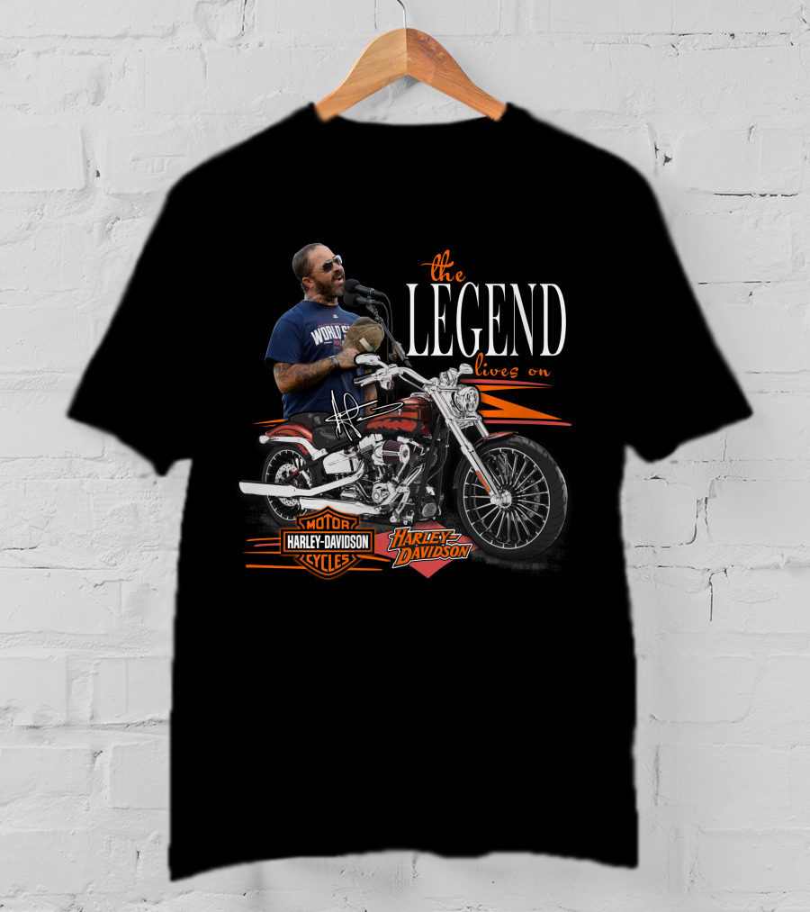 The Legend Lives On Harley Davidson Aaron Lewis World Tour T-Shirt