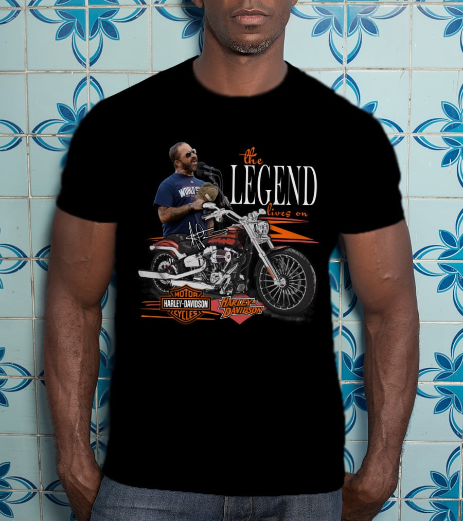 The Legend Lives On Harley Davidson Aaron Lewis World Tour T-Shirt