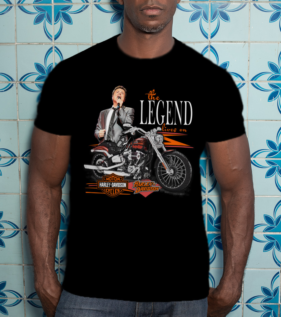 The Legend Lives On Donny Osmond Harley Davidson Motorcycles T-Shirt