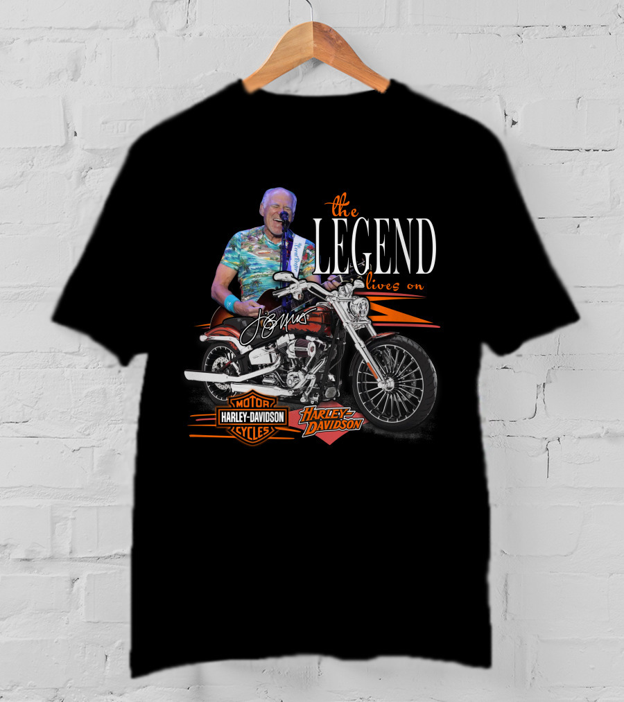 The Legend Lives On Jimmy Buffett Harley Davidson T-Shirt
