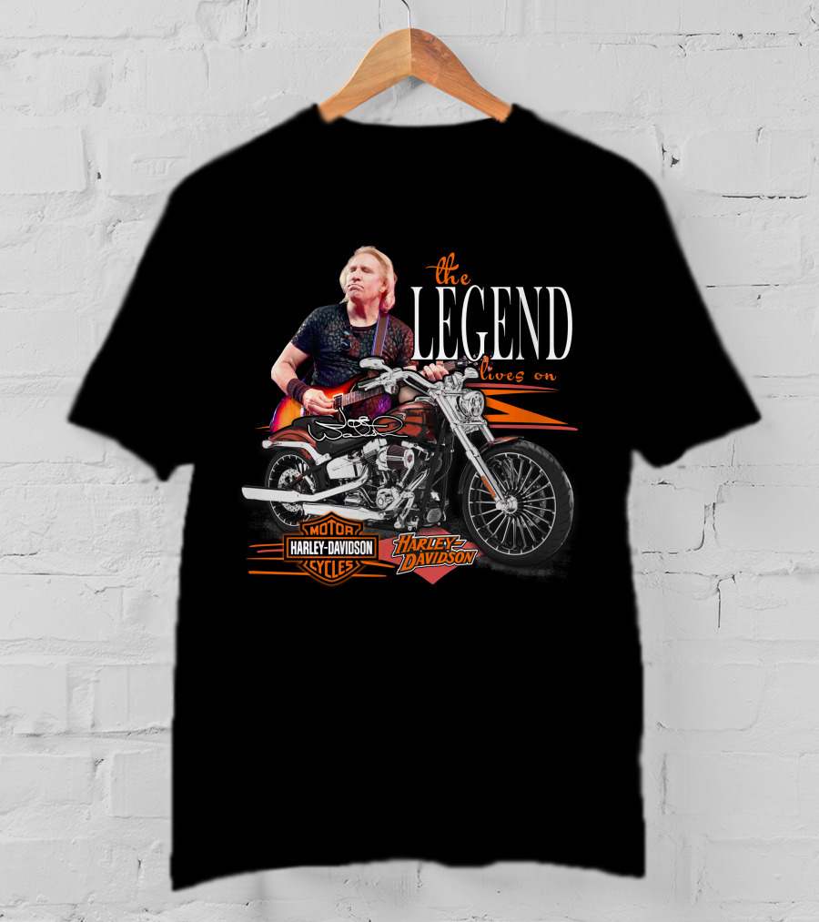 The Legend Lives On Joe Walsh Harley Davidson Motor Cycles T-Shirt