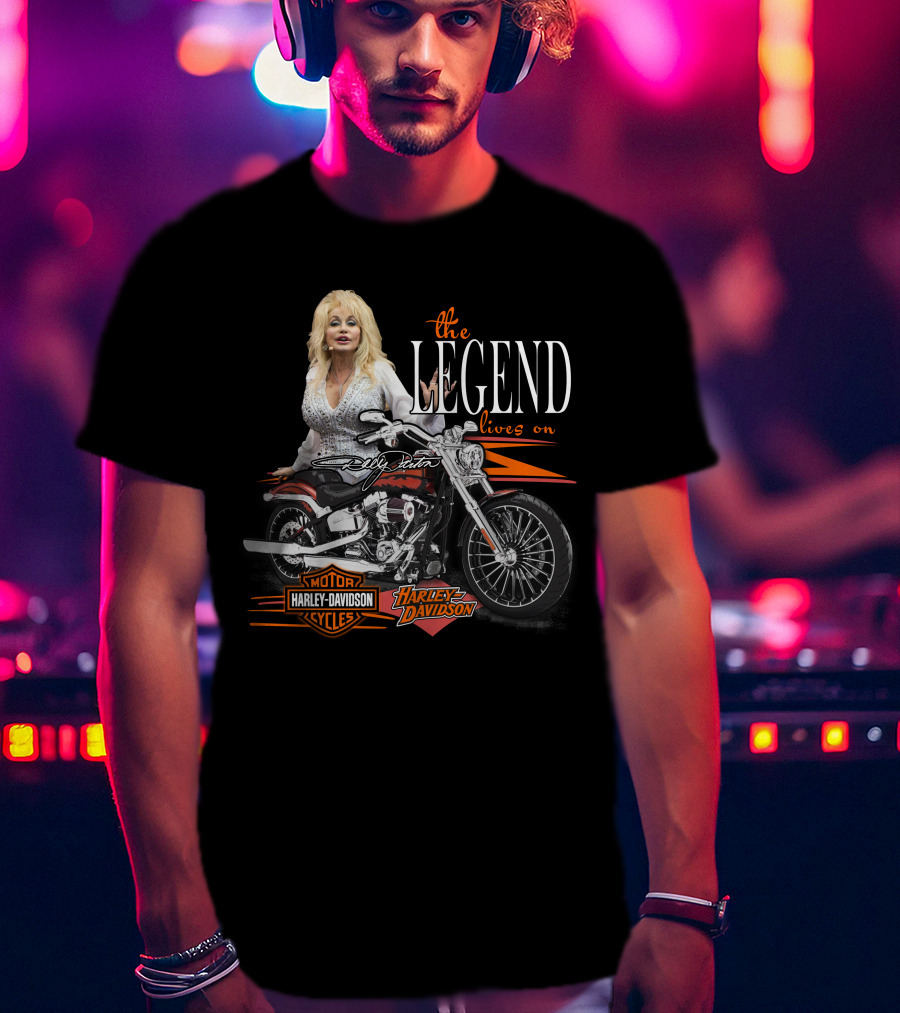 Dolly Parton The Legend Lives On Harley Davidson Cycles T-Shirt