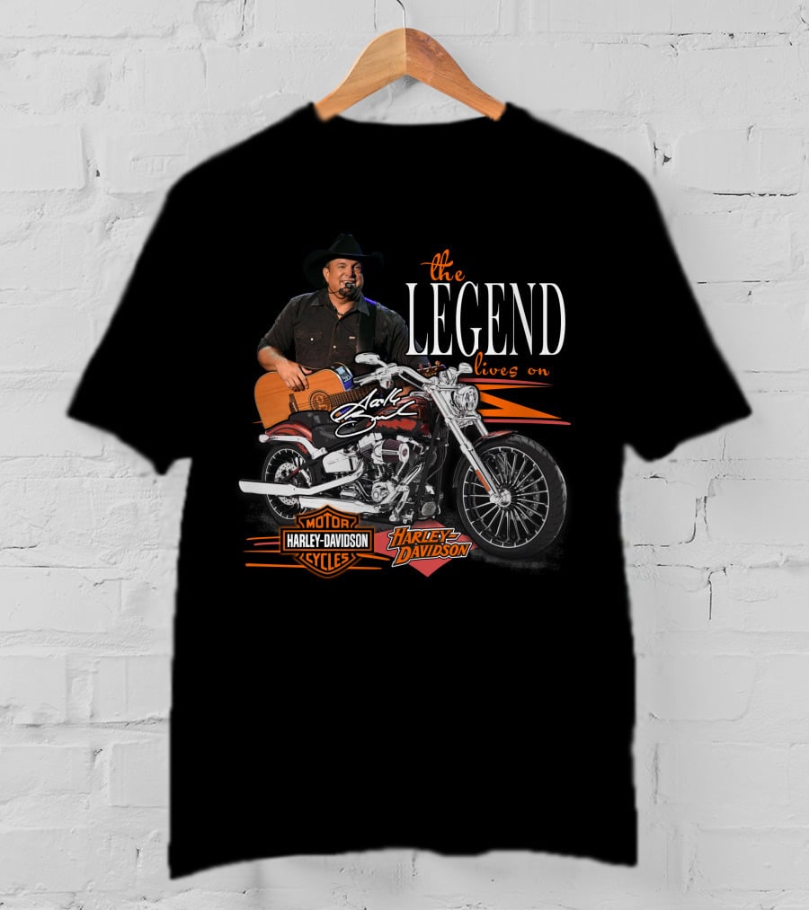 Garth Brooks Harley Davidson The Legend Lives On T-Shirt