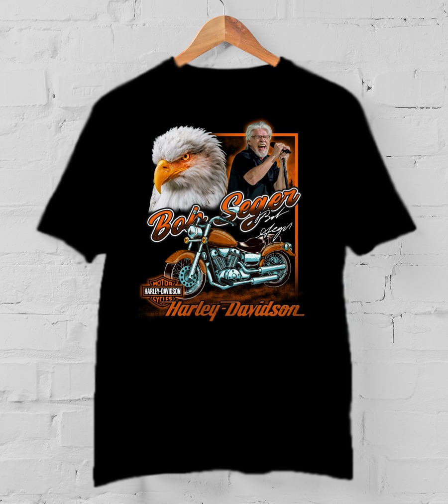 Bob Seger Harley Davidson Eagle And Motorcycle T-Shirt