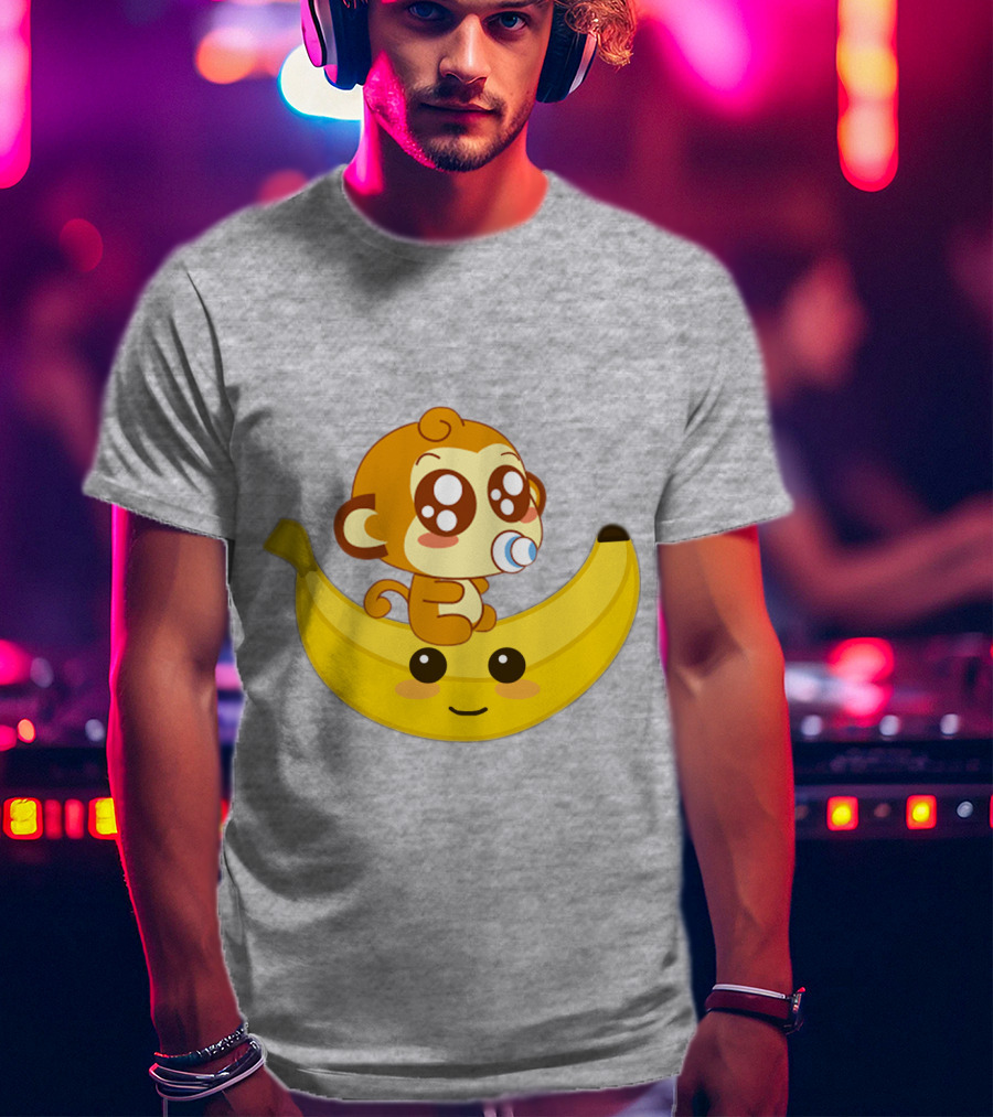 Monkey Baby Banana Kawaii T-Shirt