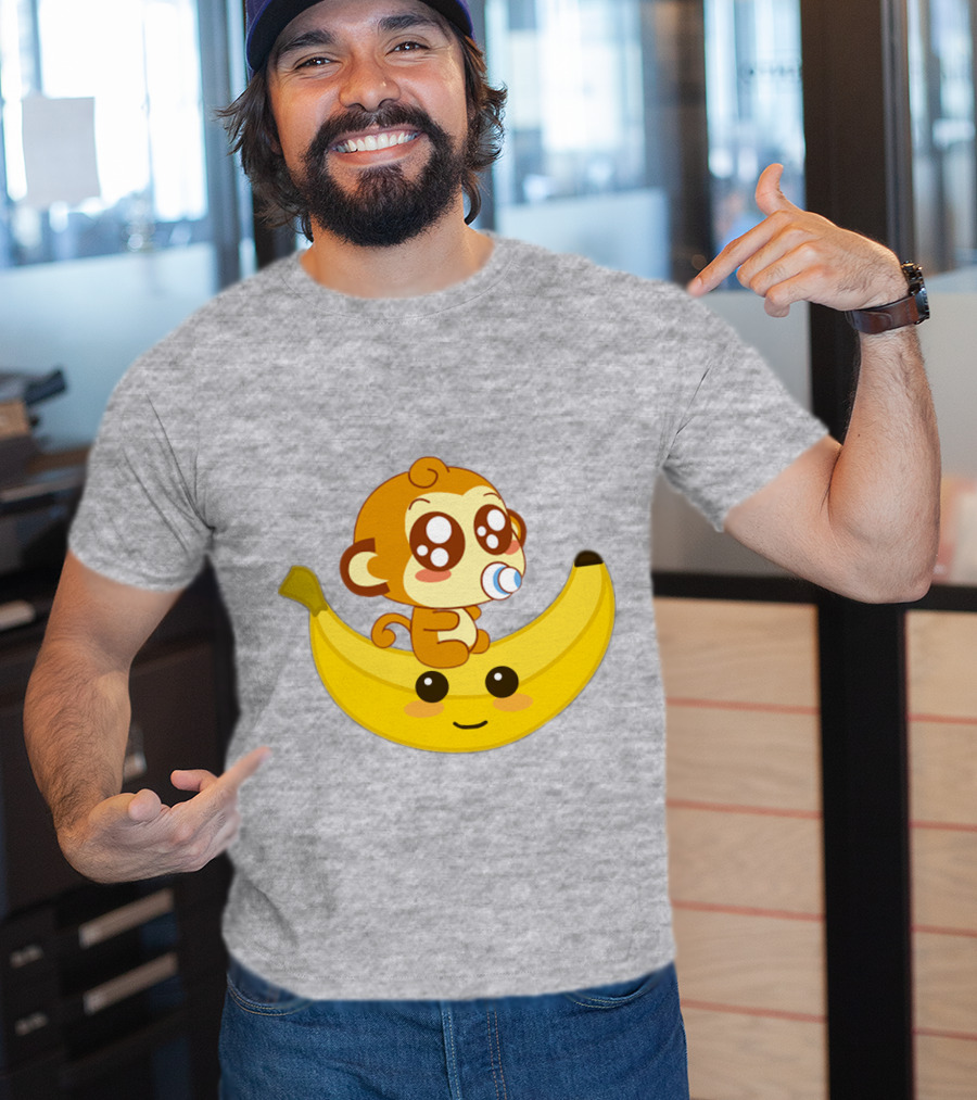 Monkey Baby Banana Kawaii T-Shirt