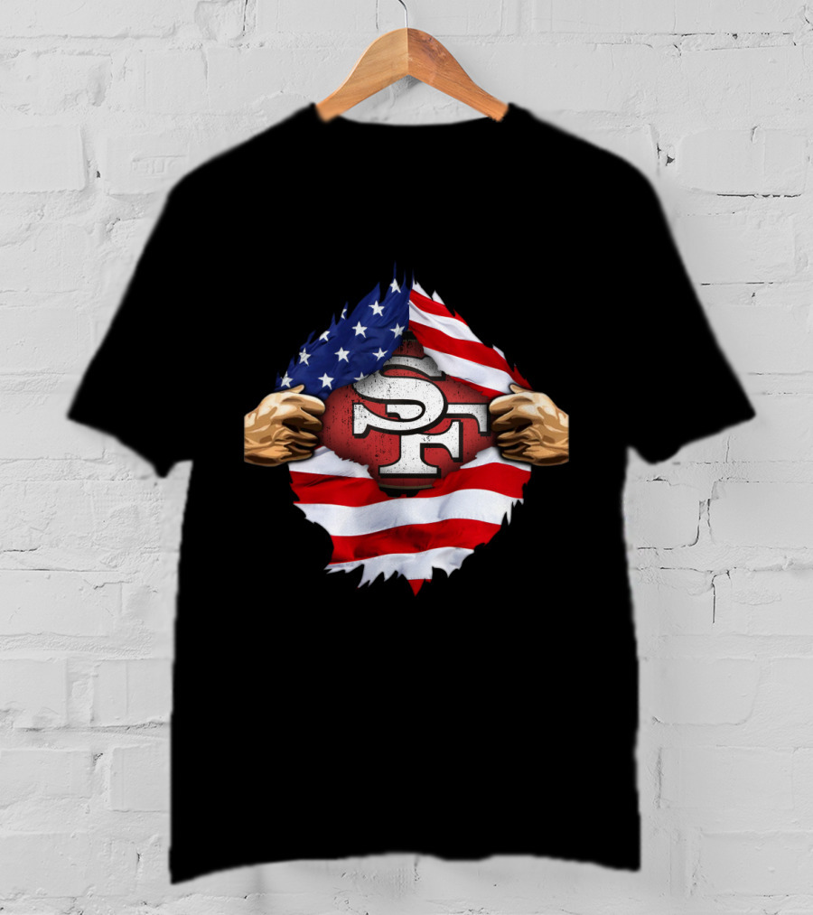 San Francisco 49ers American Flag SF T-Shirt