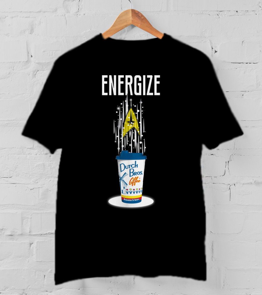 ENERGIZE Dutch Bros Coffee Star Symbol Shuttle Launch T-Shirt