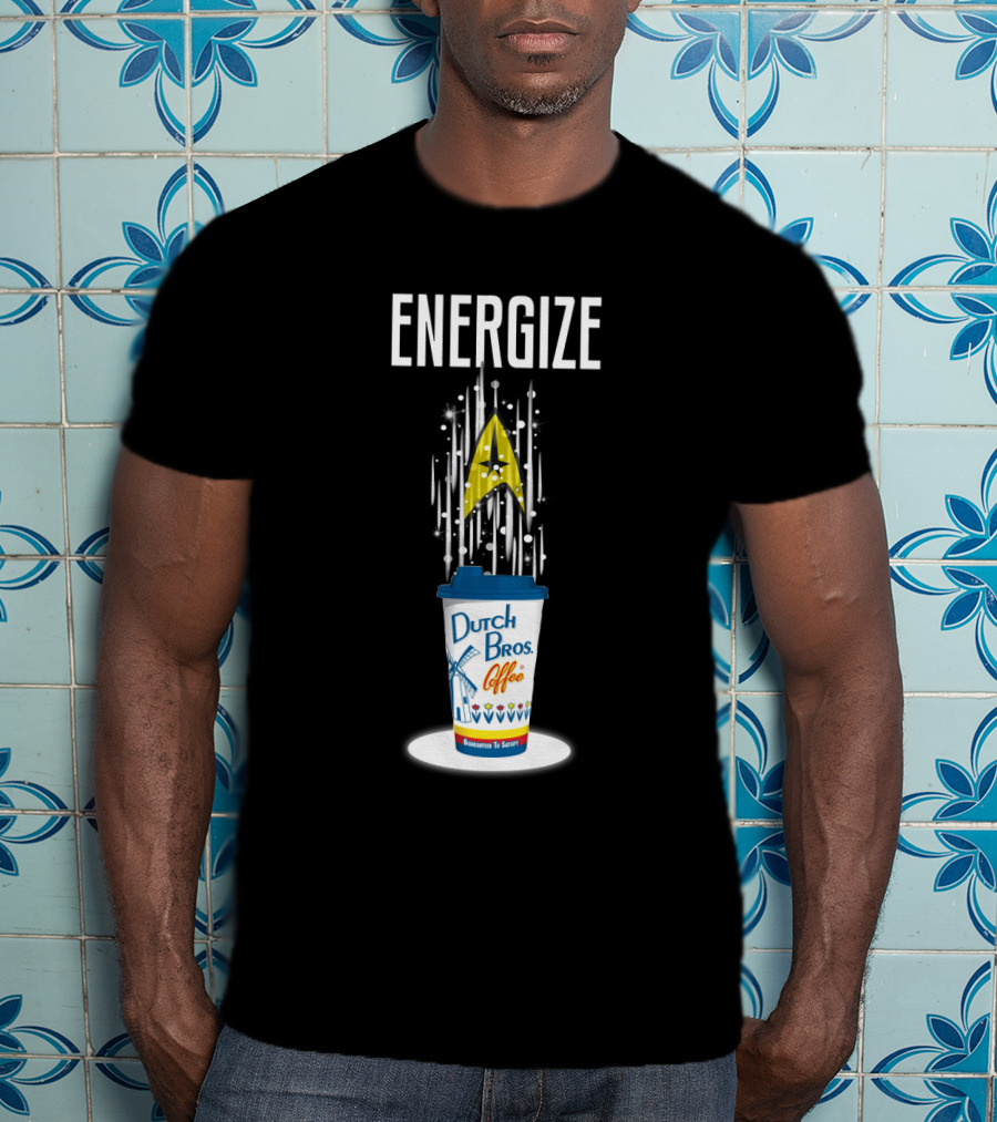 ENERGIZE Dutch Bros Coffee Star Symbol Shuttle Launch T-Shirt