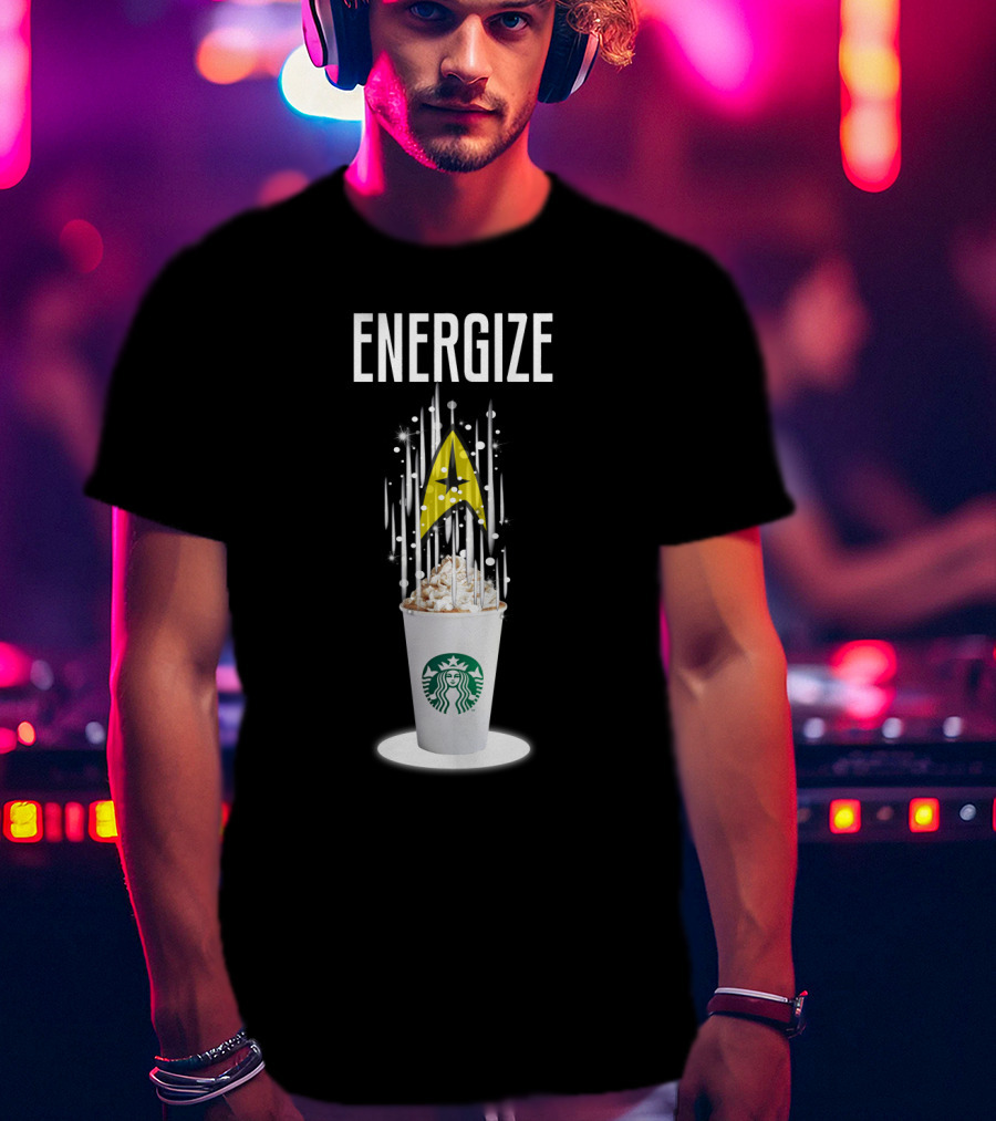 Energize Star Trek Starbucks Logo Crossover T-Shirt