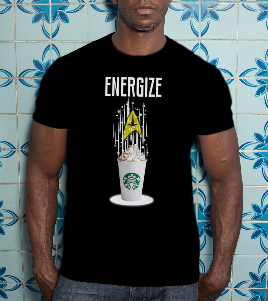 Energize Star Trek Starbucks Logo Crossover T-Shirt