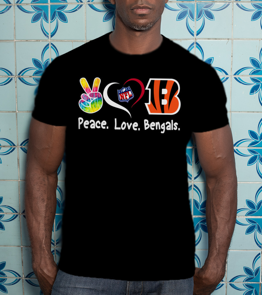 Peace Love NFL Bengals T-Shirt