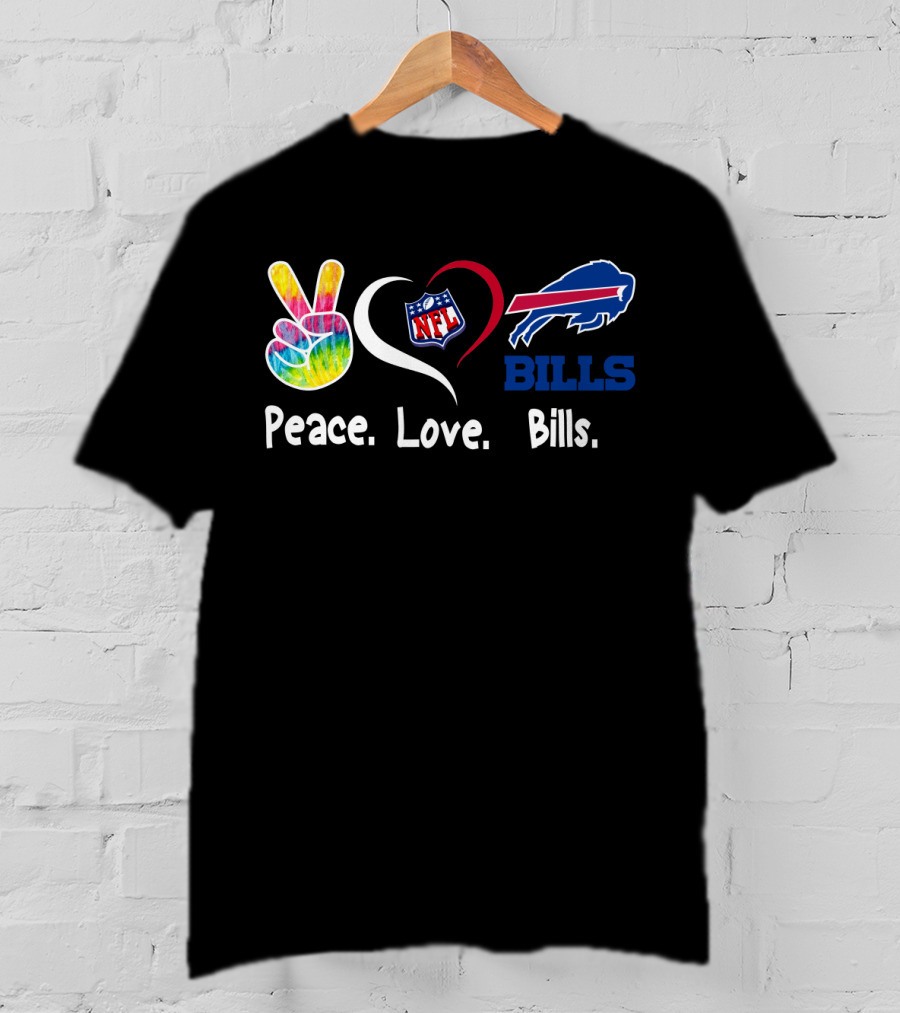 Peace Love NFL Buffalo Bills T-Shirt