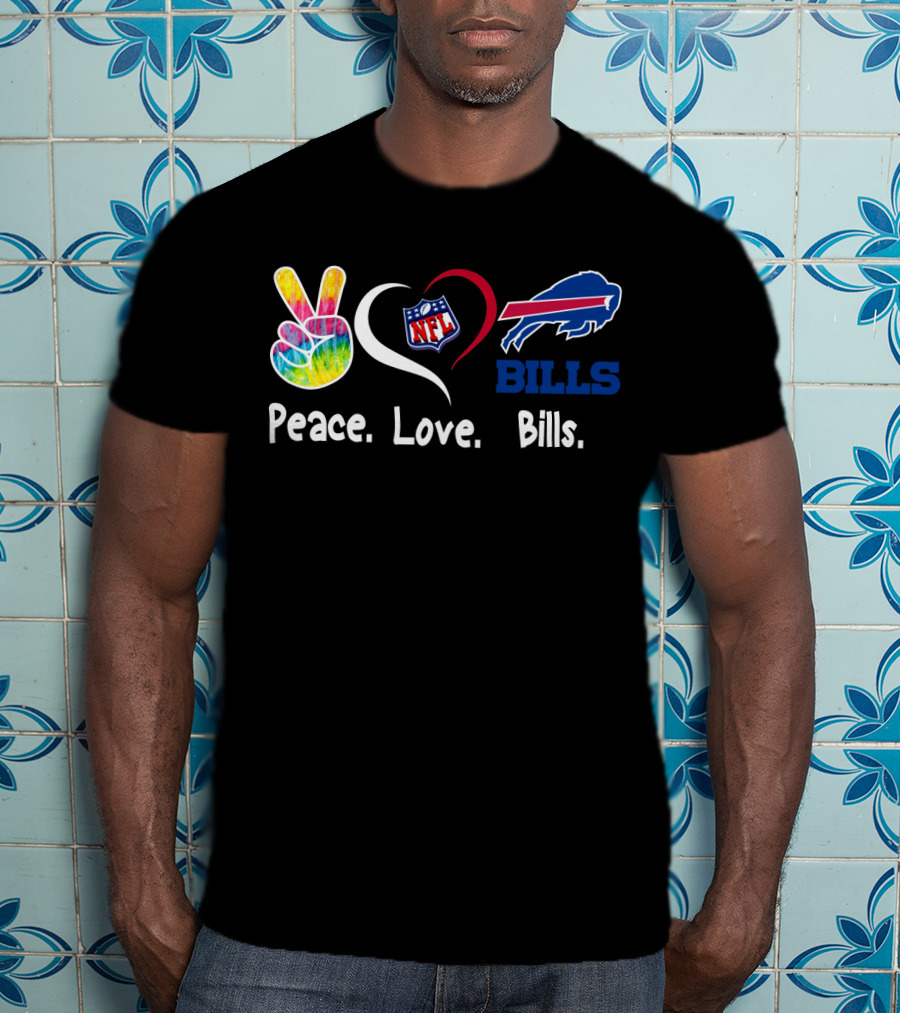 Peace Love NFL Buffalo Bills T-Shirt