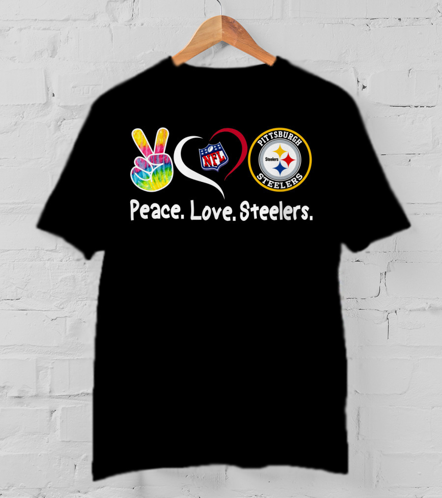 Peace Love NFL Pittsburgh Steelers T-Shirt