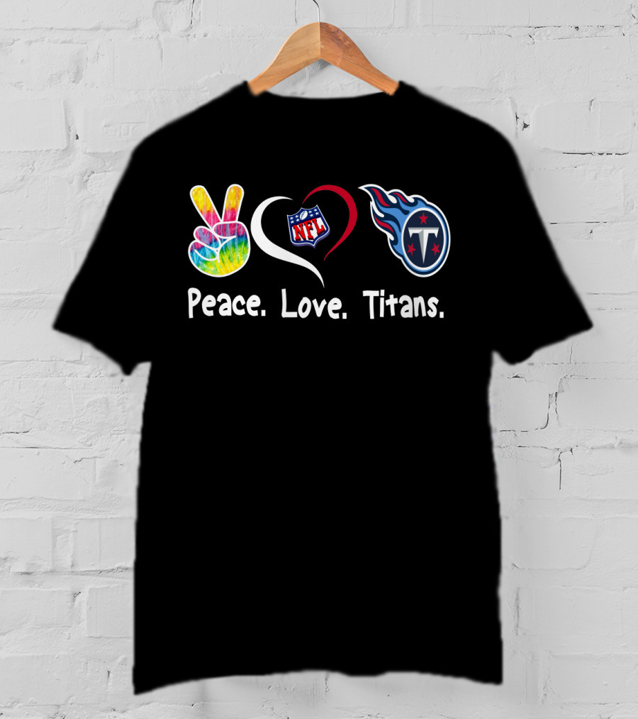 Peace Love NFL Tennessee Titans T-Shirt