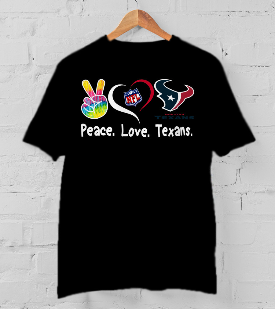 Peace Love Houston Texans NFL T-Shirt