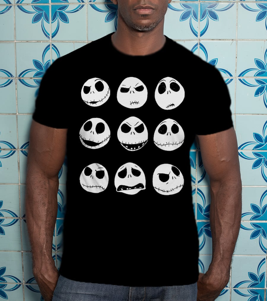 Jack Skellington Nine Expressions Faces T-Shirt