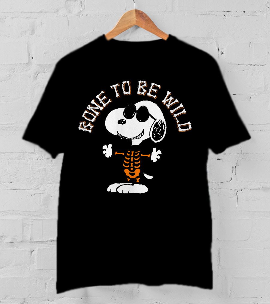 Halloween Snoopy Gone To Be Wild Skeleton Costume T-Shirt