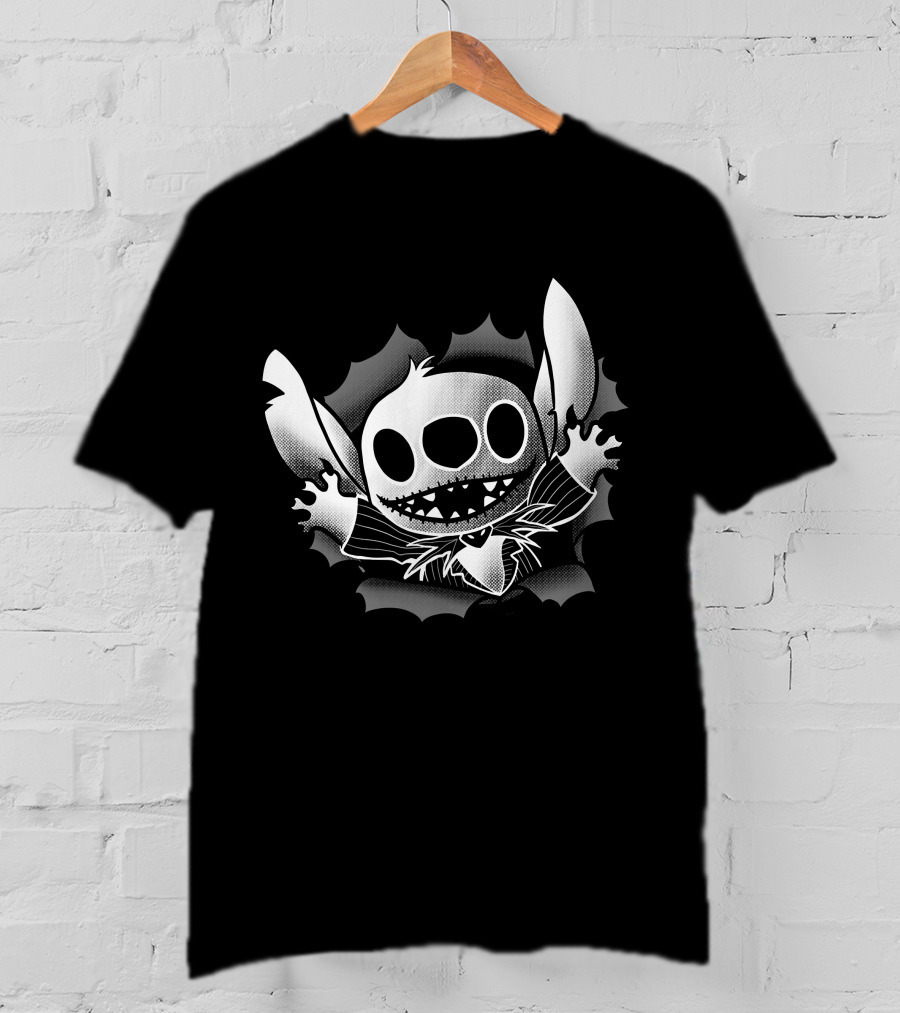 Stitch Meets Jack Skellington Crossover T-Shirt