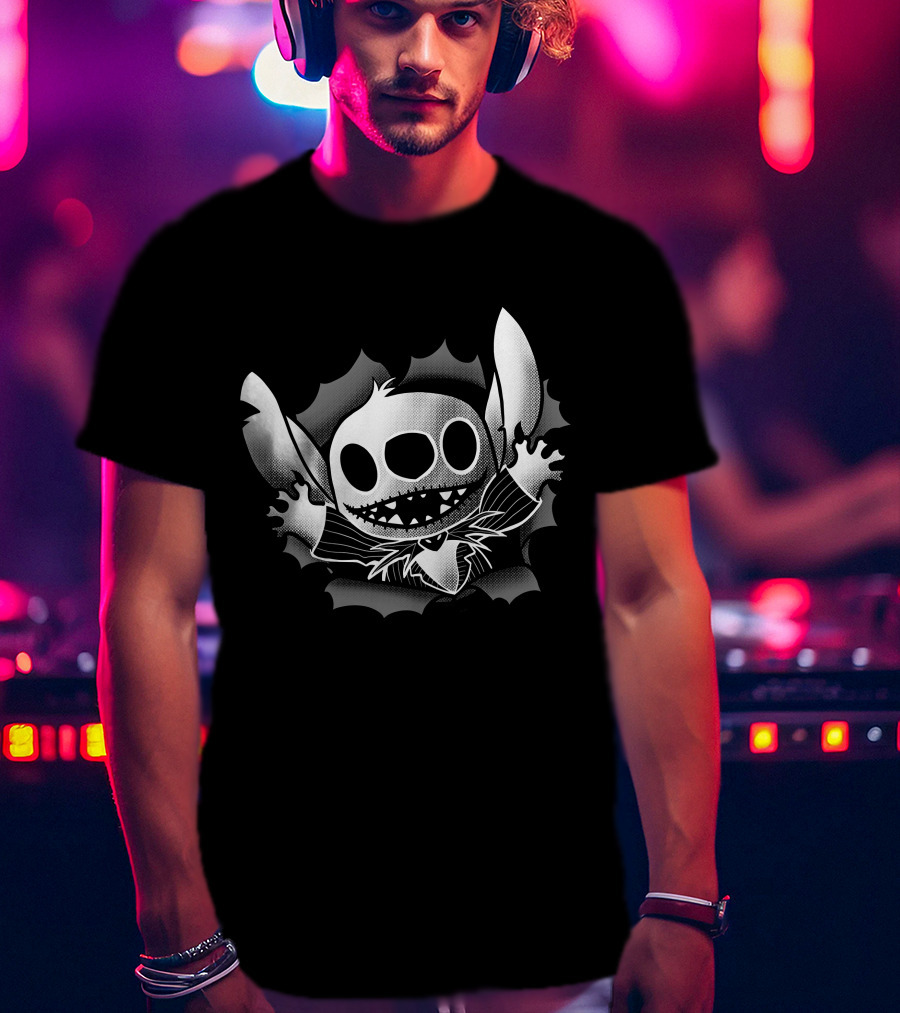 Stitch Meets Jack Skellington Crossover T-Shirt