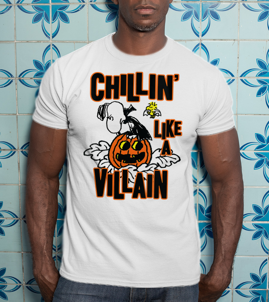 Chillin’ Like A Villain Halloween Pumpkin And Characters T-Shirt