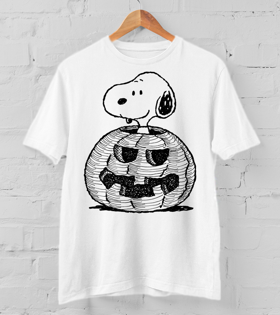 Snoopy Halloween Jack O Lantern Peanuts T-Shirt