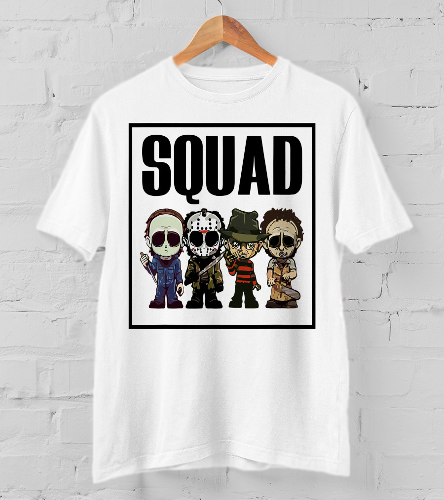SQUAD Halloween Horror Characters Icons T-Shirt
